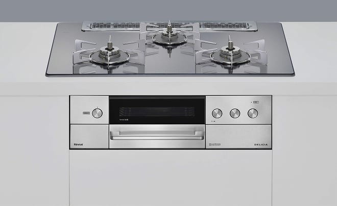 リンナイ デリシア(3V乾電池･オーブン接続) 幅75cm  RHS71W38M13RCSTW